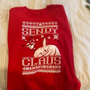 kook slams sendy claus sweater. size xl. hoodless